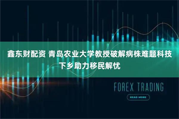 鑫东财配资 青岛农业大学教授破解病株难题科技下乡助力移民解忧